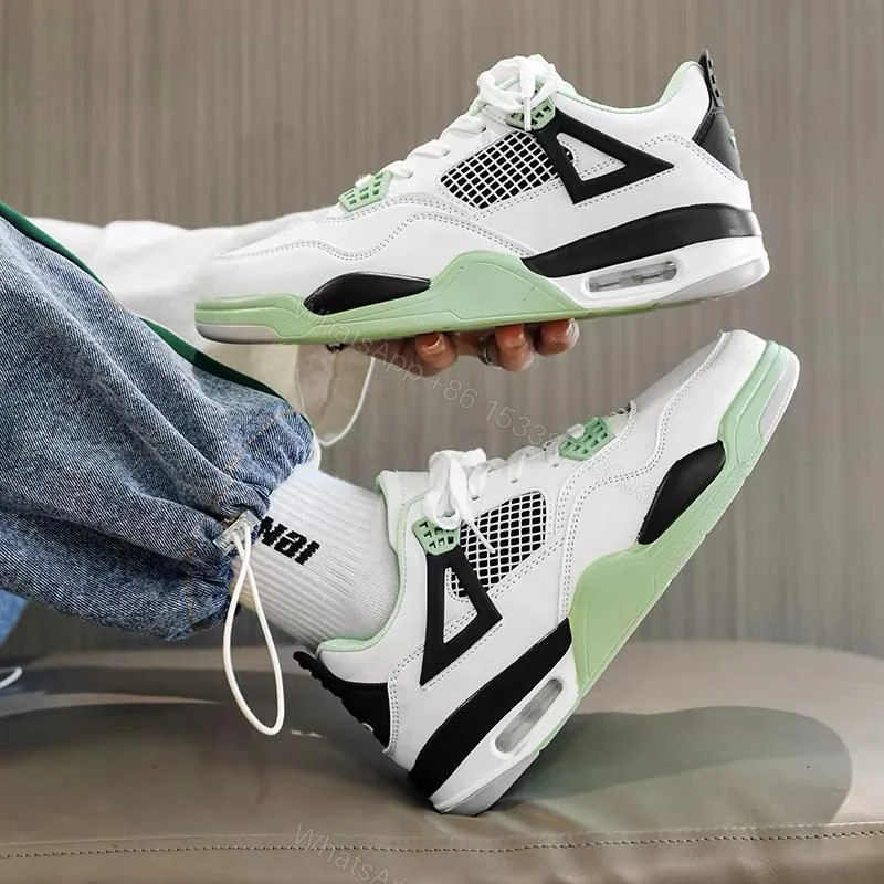 View 2 of FIRST COPY AIR JORDANS RETRO 4 OIL AURA SEAFOAM