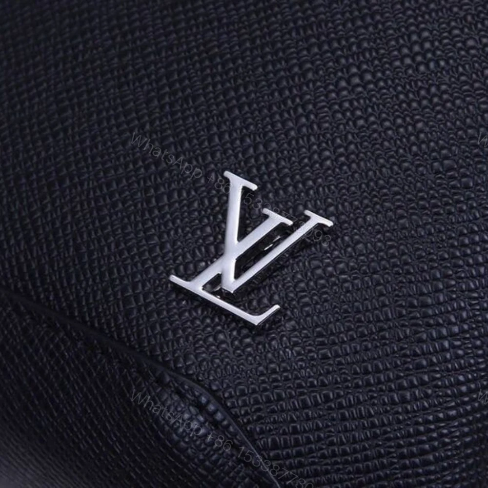 View 7 of Louis Vuitton Avenue Sling Bag Taiga Black 31Cm LV M30443