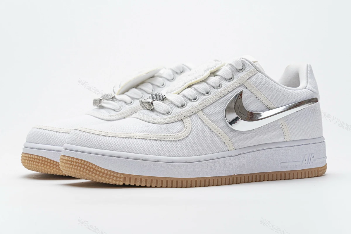 View 4 of Travis Scott x Nike Air Force 1“White” AQ4211-100