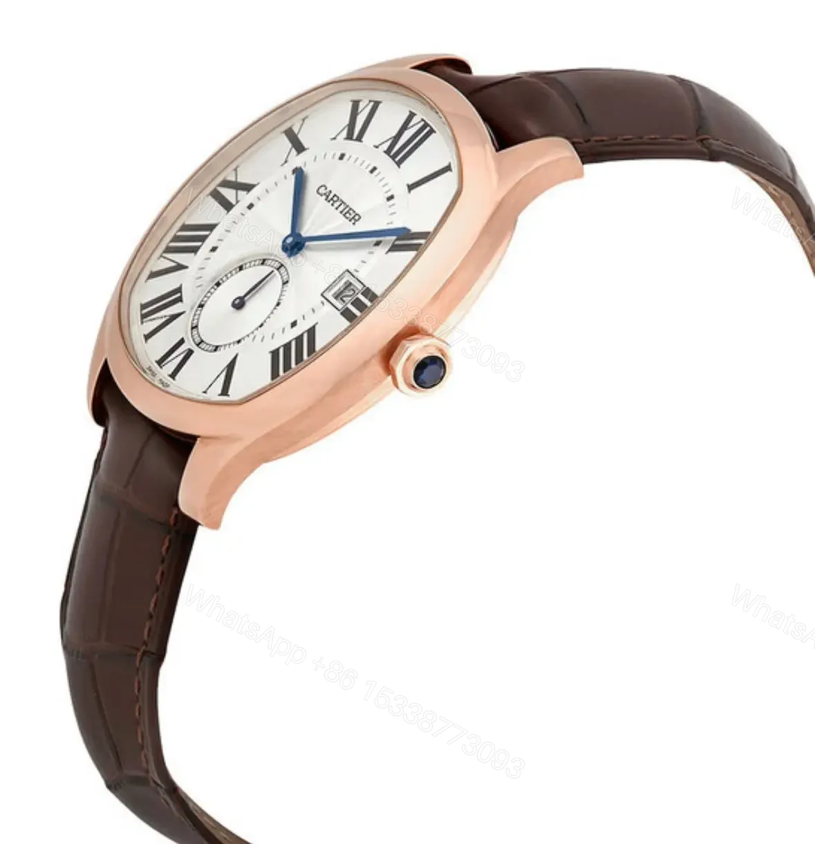 View 3 of Cartier Drive Rose Gold Replica Mens Watch, WGNM0003