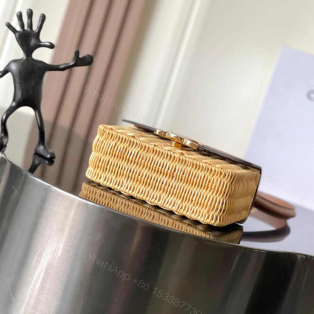 View 5 of CELINE TEEN GARANCE BAG IN WICKER AND NATURAL CALFSKIN