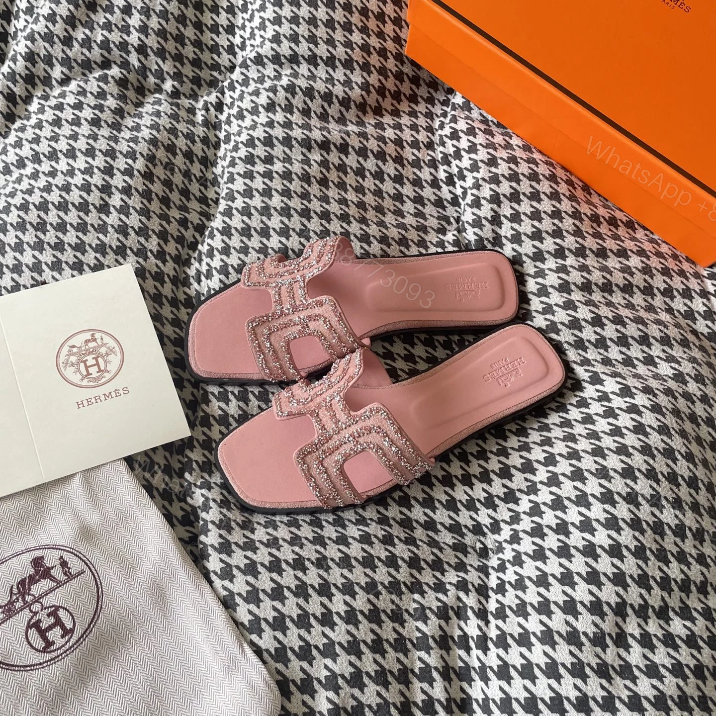 View 2 of HERMES ORAN SANDAL ROSE AUBE H212010Z 9M380
