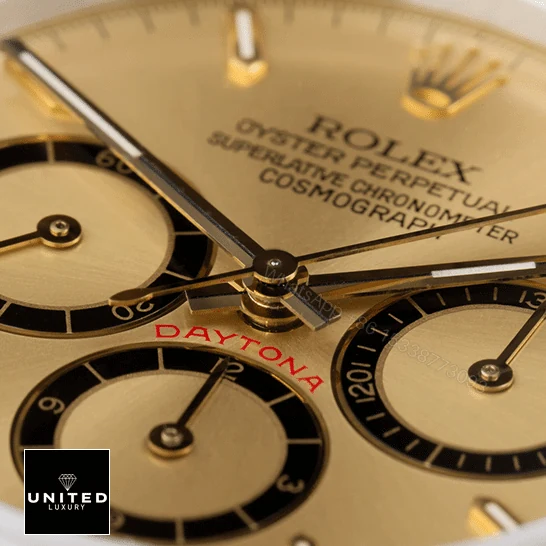View 6 of Rolex Daytona Cosmograph Yellow Gold Champagne Dial 16523 Replica