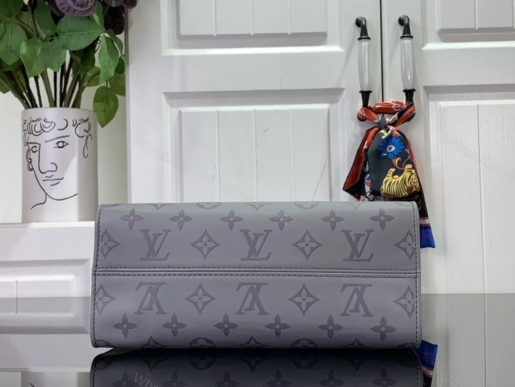 View 3 of Elegant Monogram Tote: Structured Luxury Bag for Everyday Proportions