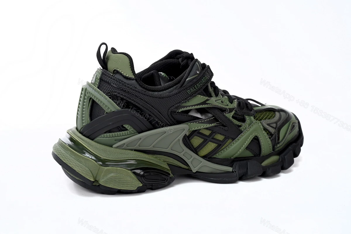 View 8 of Balenciaga Track 2 Sneaker Military Black 568614 W3AE1 2311