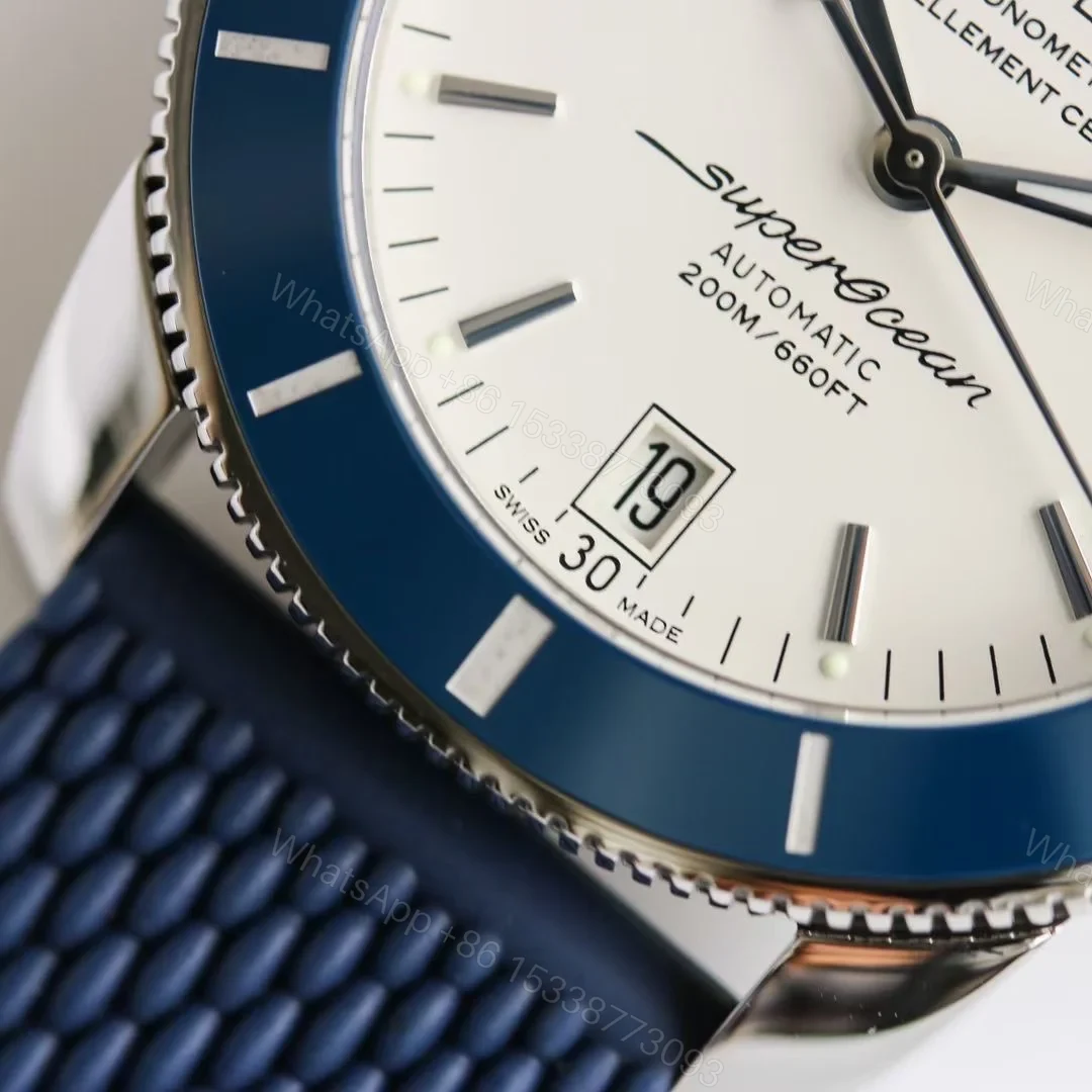 View 5 of Breitling Superocean Heritage White Blue Replica 42MM Premium Rubber Strap Diver Edition AB202012.G828.256S.A20D