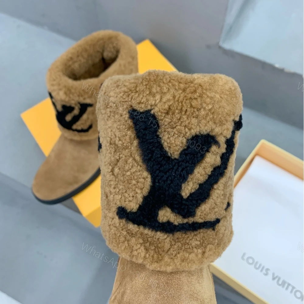View 2 of LOUIS VUITTON SNOWDROP FLAT ANKLE BOOT BROWN