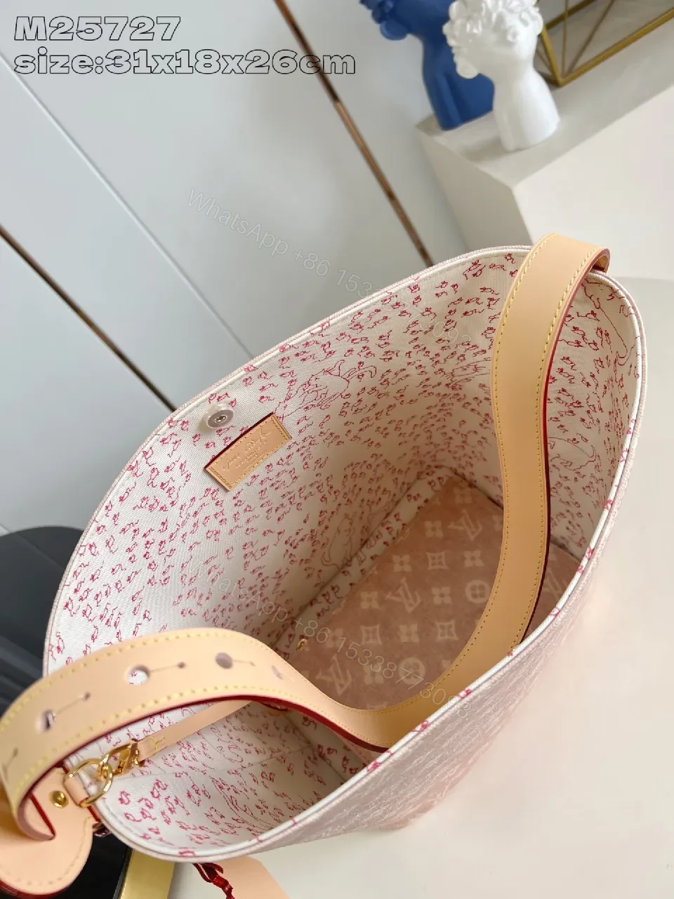View 5 of Soft Pink Monogram Tote: Modern Luxe, Everyday Ready