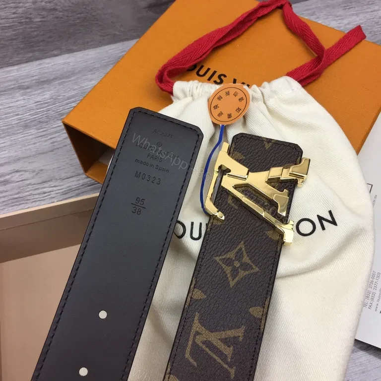 View 2 of Iconic Monogram Belt with Gold LV Buckle â€“ Everyday Luxury