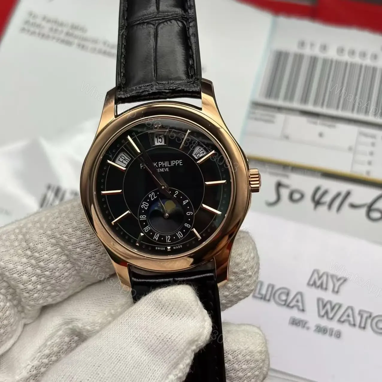 View 6 of Patek Leather Black 5205R-010 Super Clone