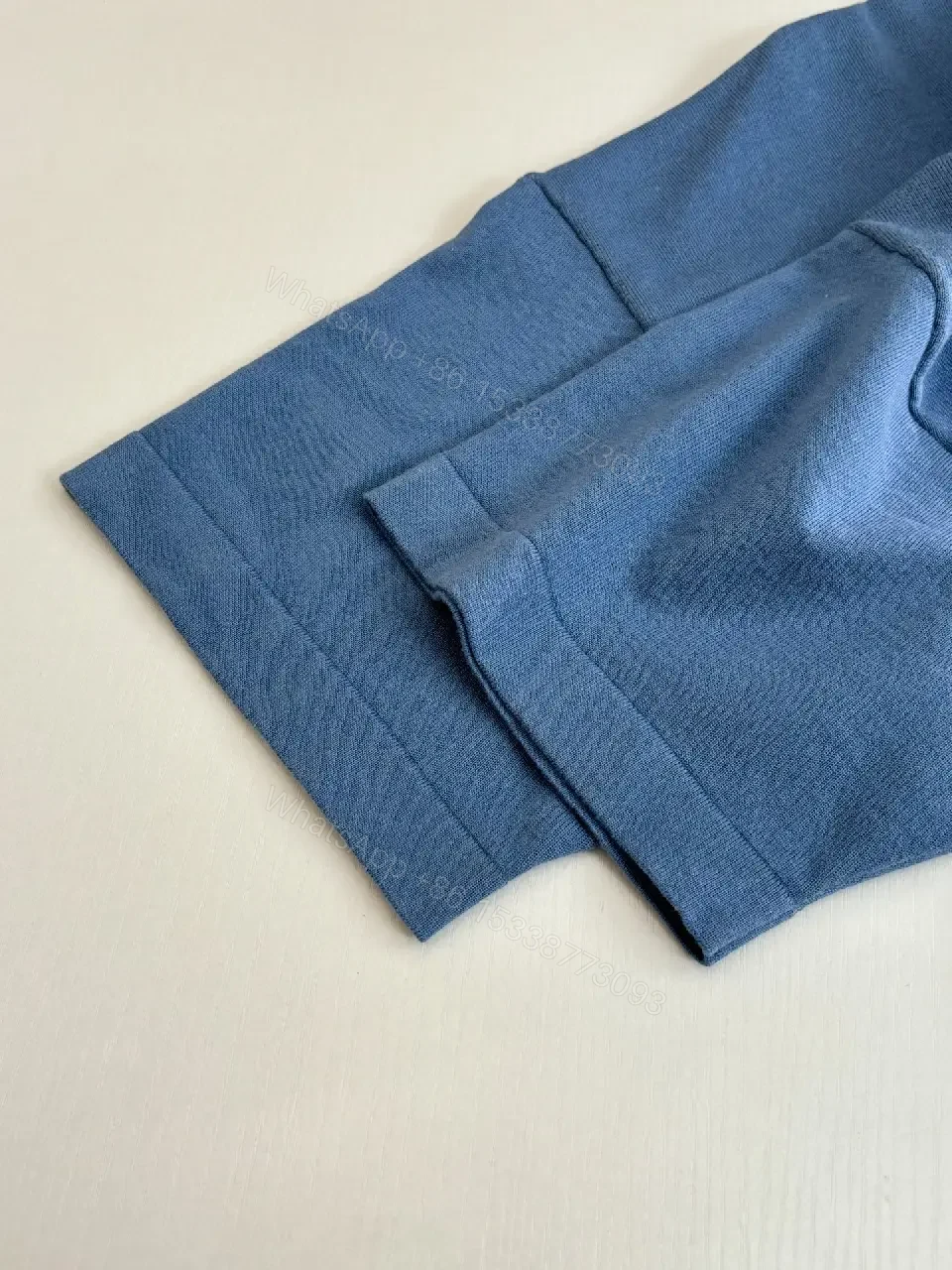 View 2 of Blue Cotton Tee, Relaxed Fit, Couture Logo, Street Luxe Tee