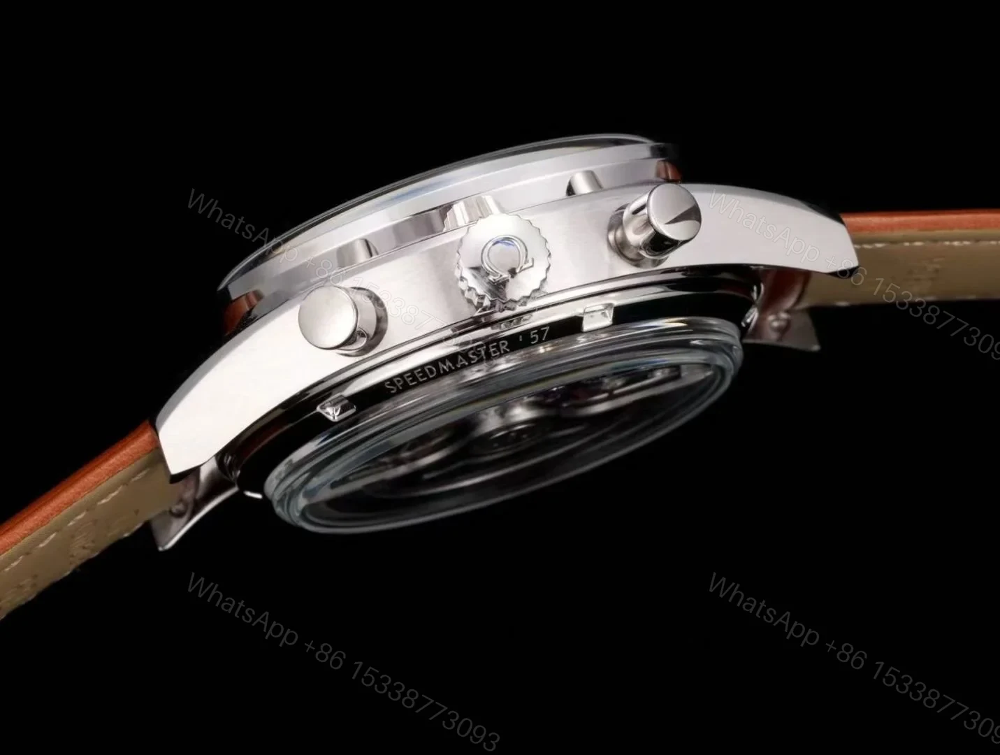 View 6 of Omega Speedmaster 57 Master Chronometer 40.5 Stainless Steel Black Dial 332.12.41.51.01.001