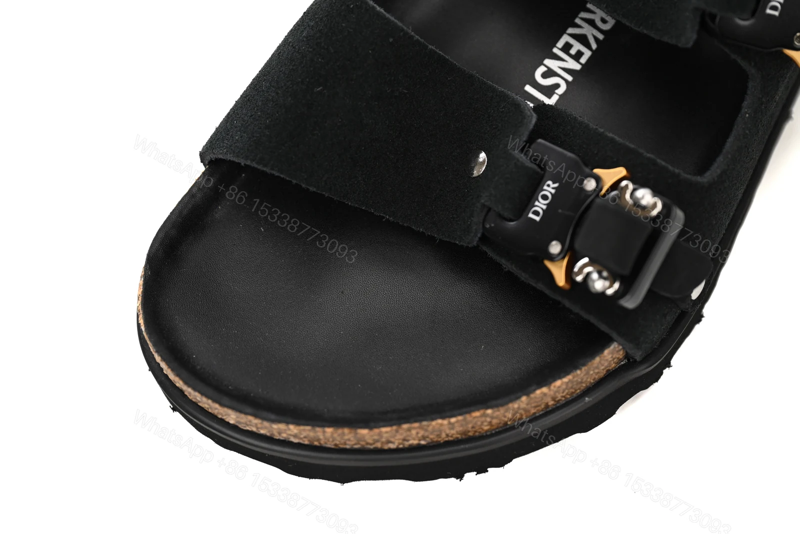 View 5 of Dior by Birkenstock Milano Sandal Black 3SA117ZSG_H900
