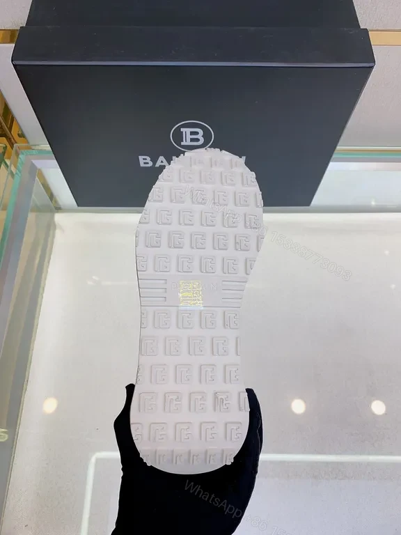 View 4 of Bold Contrast-Panel High-Top Sneakers for City Elegance