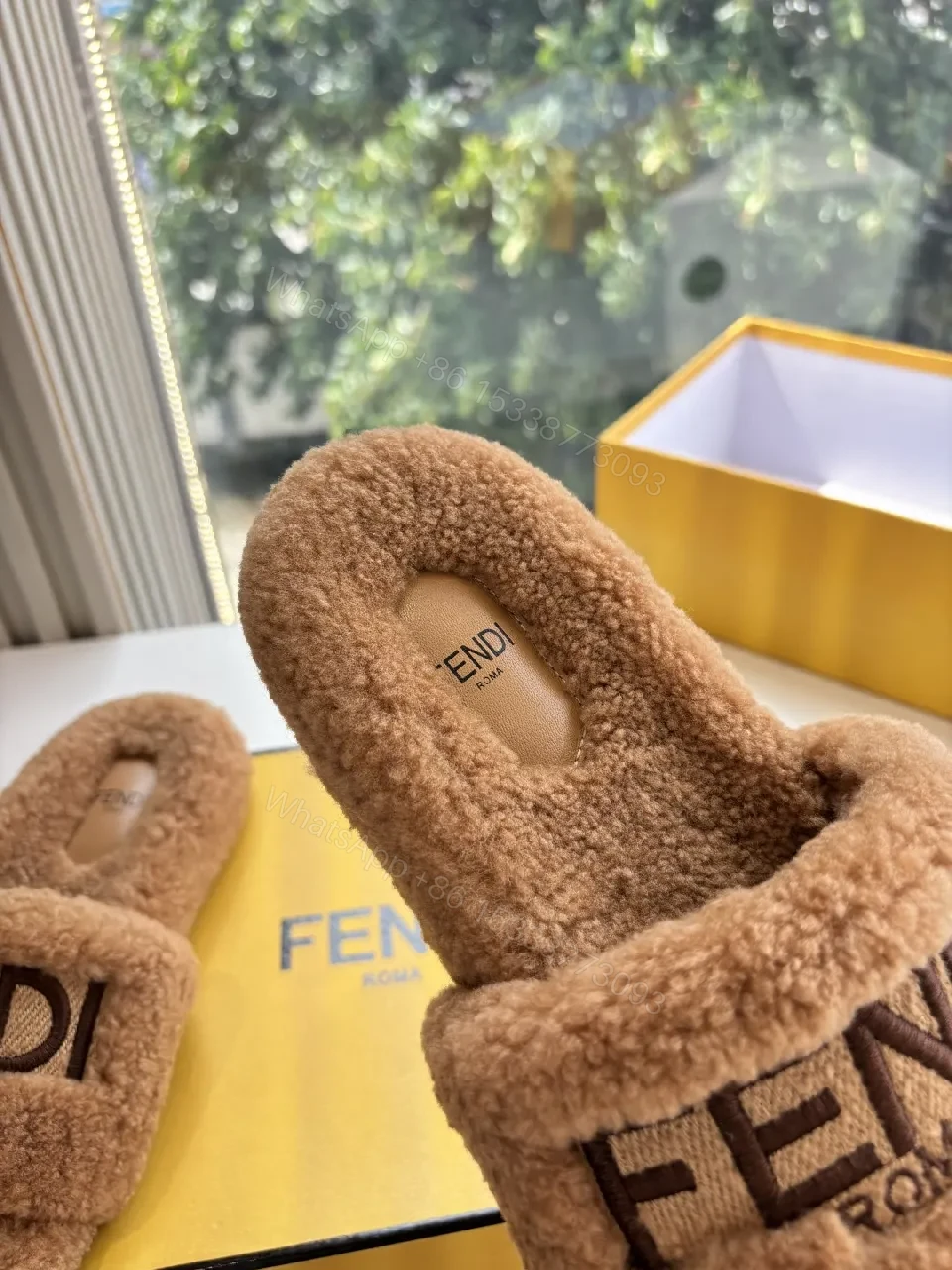 View 5 of Cozy Teddy Slide, Open-Toe, Cushioned Footbed