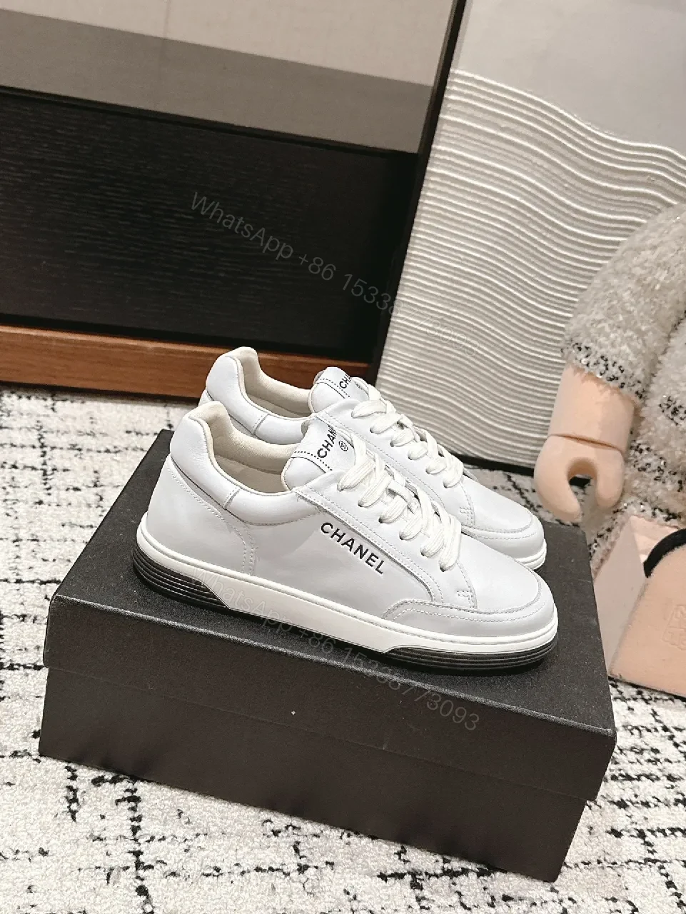 View 7 of White Leather Sneaker: Luxe Comfort, Subtle Branding