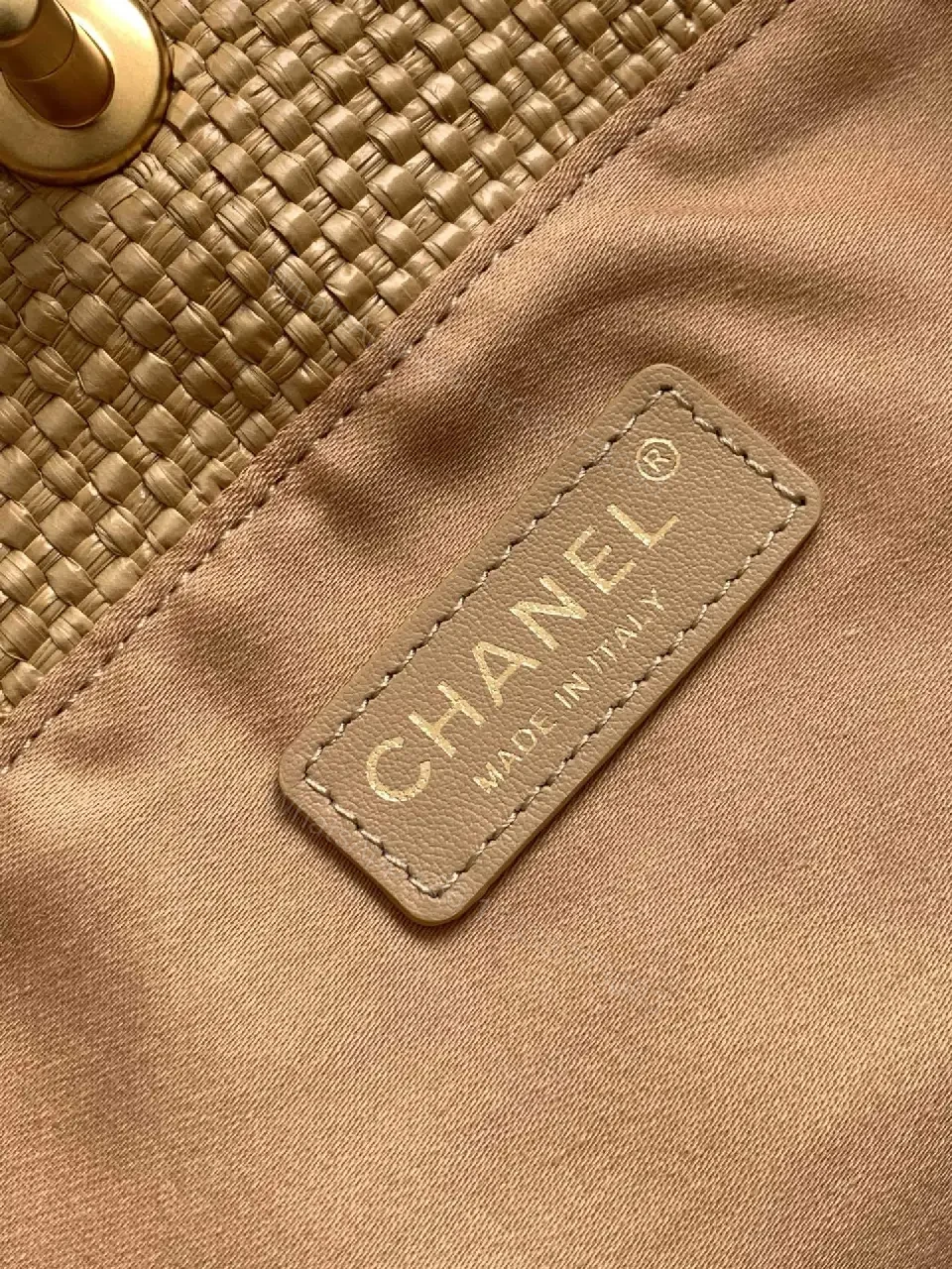 View 9 of Effortless Everyday Luxury Handbag: Woven Texture, Chain Details