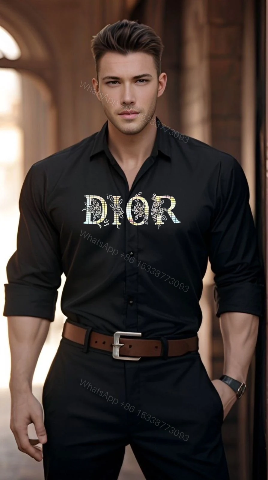 View 4 of First Copy Dior Exclusive Cotton Shirts – Premium Quality for Men