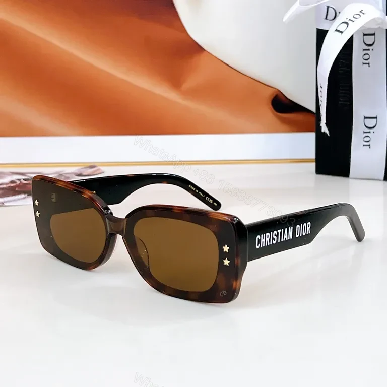 View 3 of Chic Dior-Style Sunglasses: Bold Contrast, Polarized UV