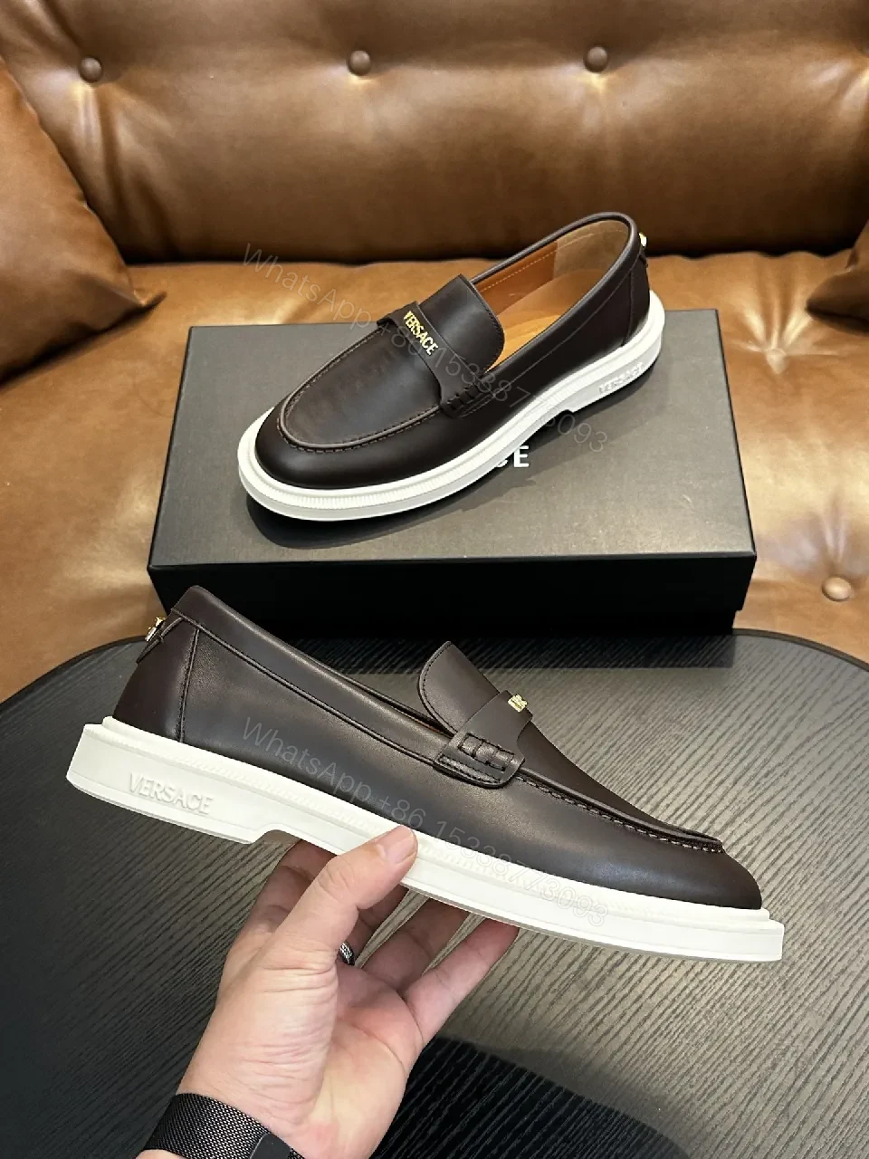View 5 of Dark Brown Leather Loafers + Premium Calfskin + Sleek Modern + All-Day Comfort + Loafers
