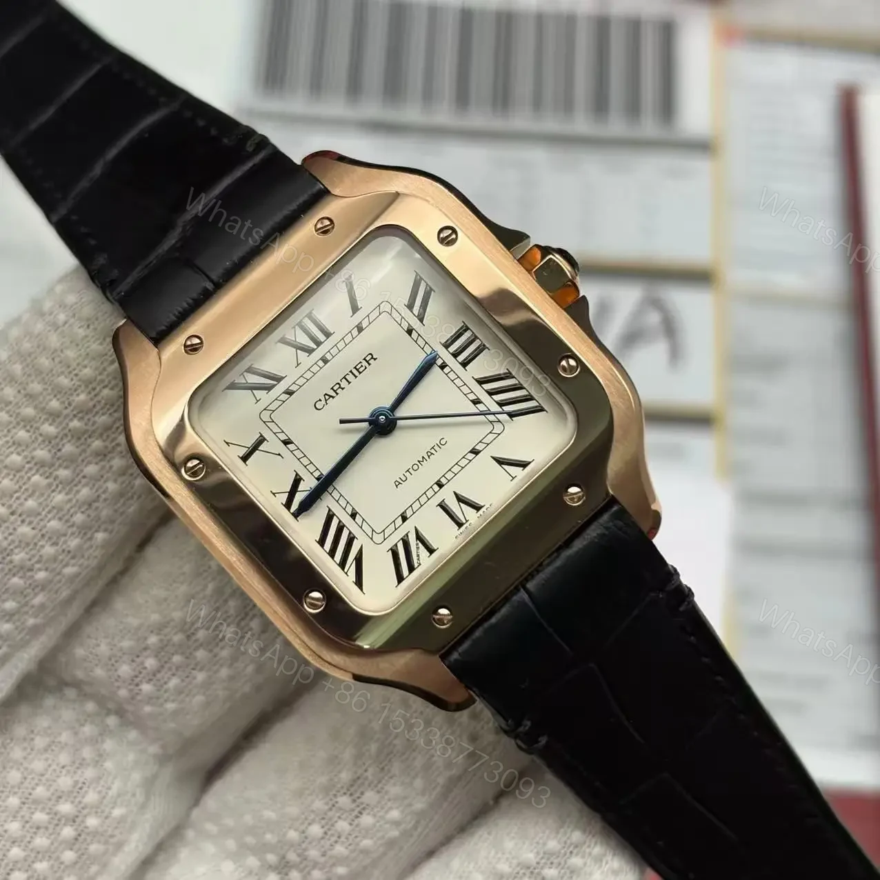 View 3 of Replica Cartier Santos WGSA0012 Watch