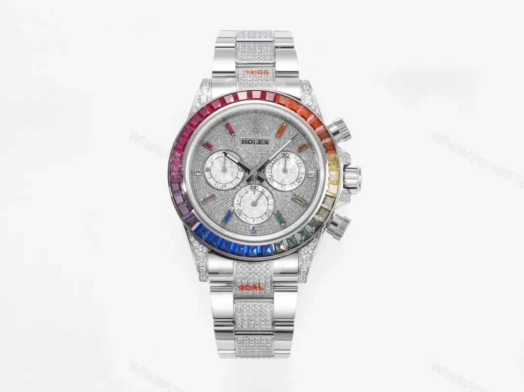 BT Factory Clean Factory ROLEX Rainbow Daytona Platinum Watch — view 1