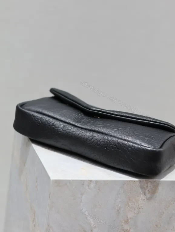 View 4 of Chic Black YSL Envelope Bag with Gold Hardware - Luxury Everyday