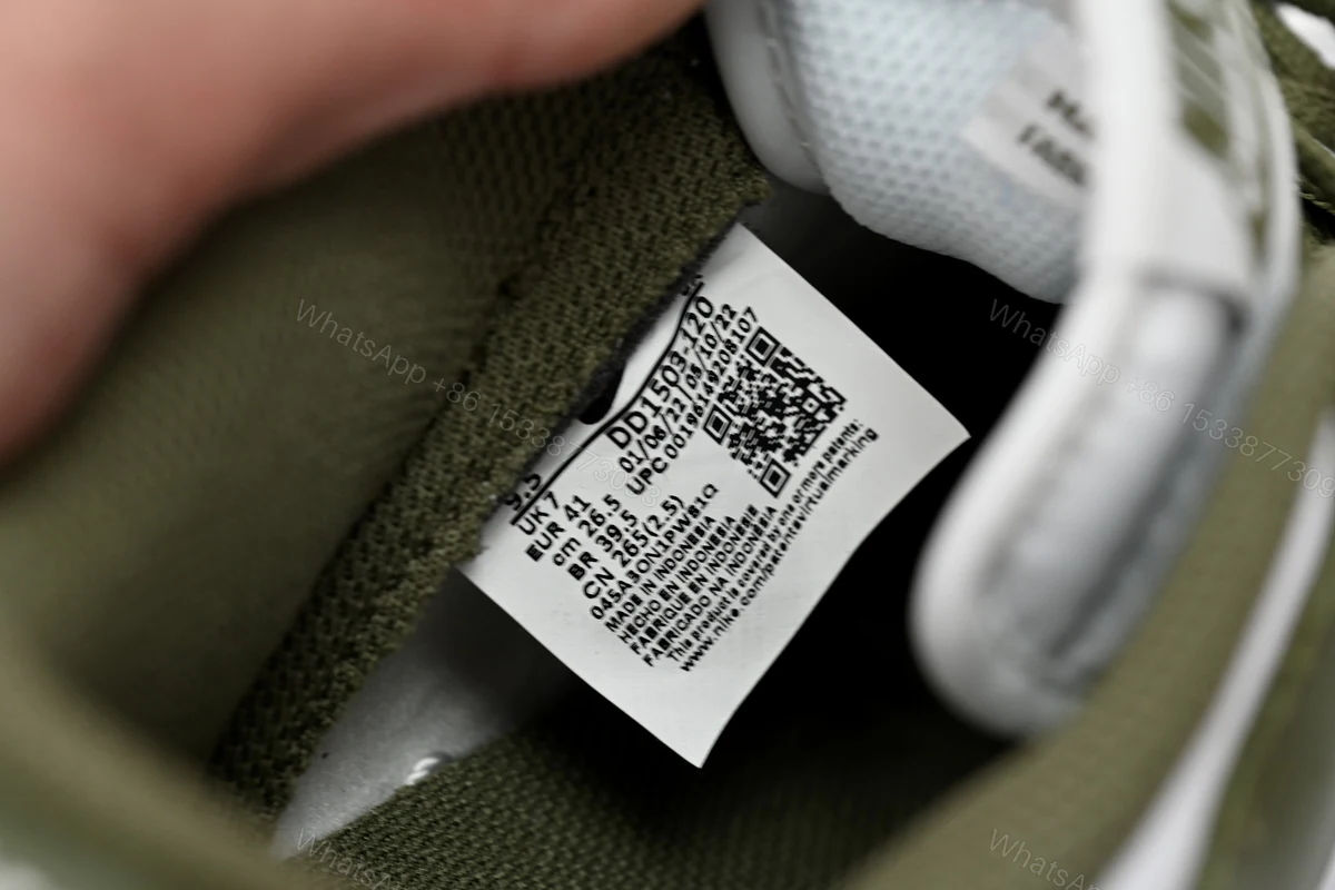 View 4 of Nike Dunk Low White Scattered olive Green DD1503-200