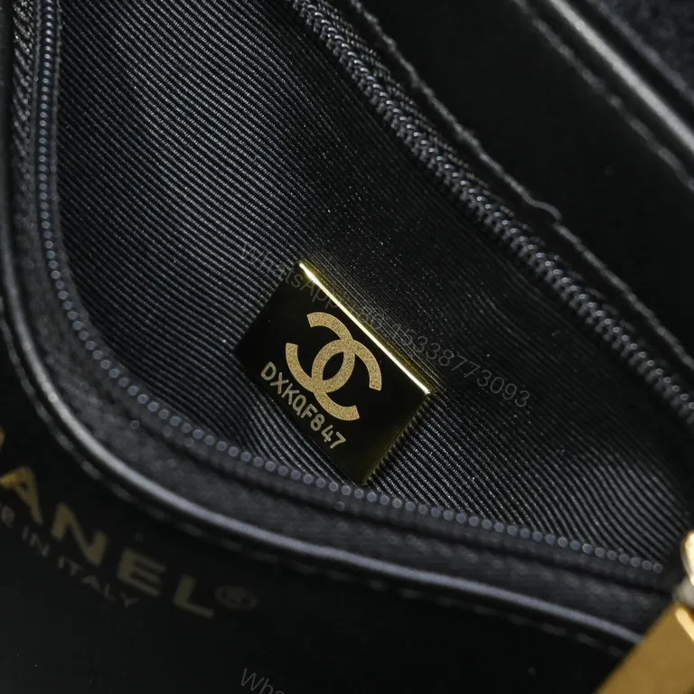 View 4 of Quilted Mini Bag: Chanel-Inspired Luxury, Gold Hardware