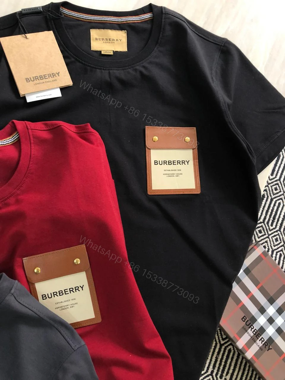 View 5 of First Copy Burberry Cotton Lycra Tee
