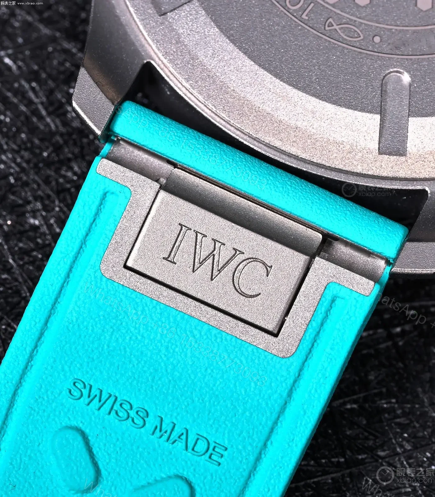 View 8 of IWC Petronas F1 Watch Black Dial Turquoise Rubber Strap Ultimate 40MM IW328210