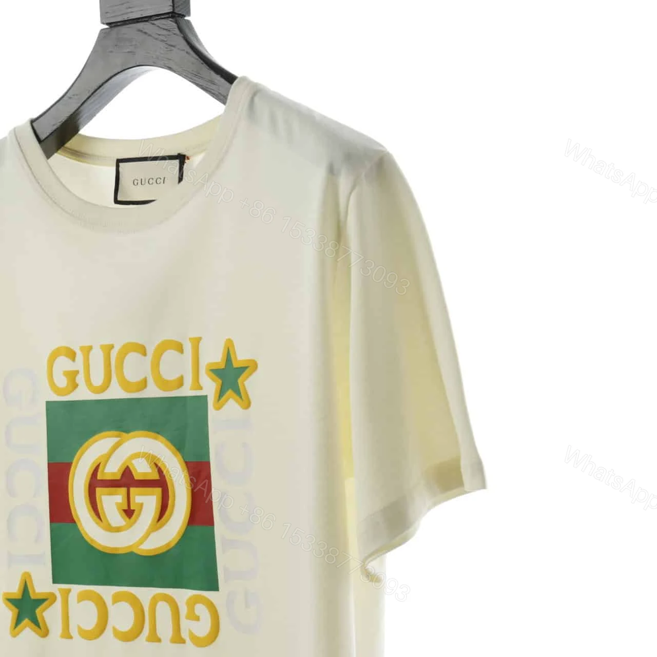 View 3 of GUCCI 20SS FIVE STAR SQUARE LOGO SHORT SLEEVE T SHIRT