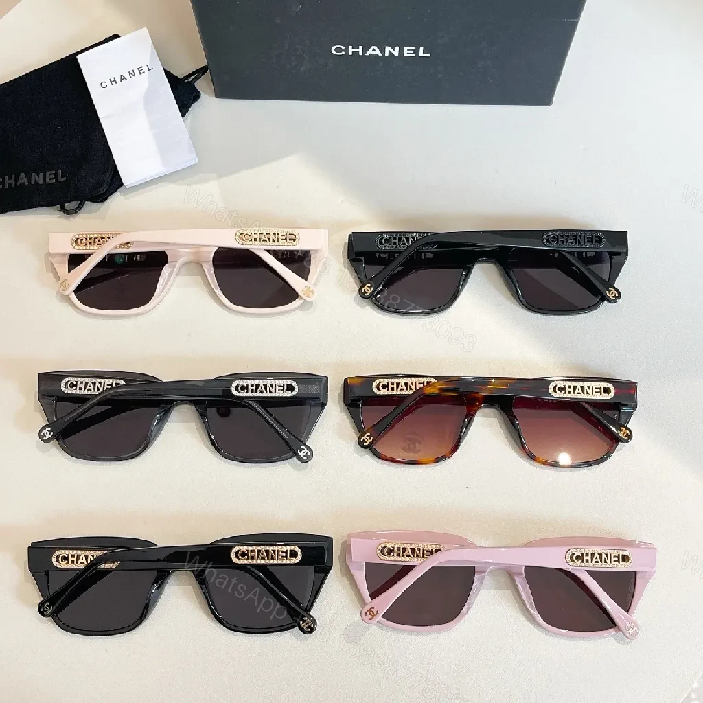 View 5 of Chic Black Acetate Sunglasses with Quilted Case, Luxury Style