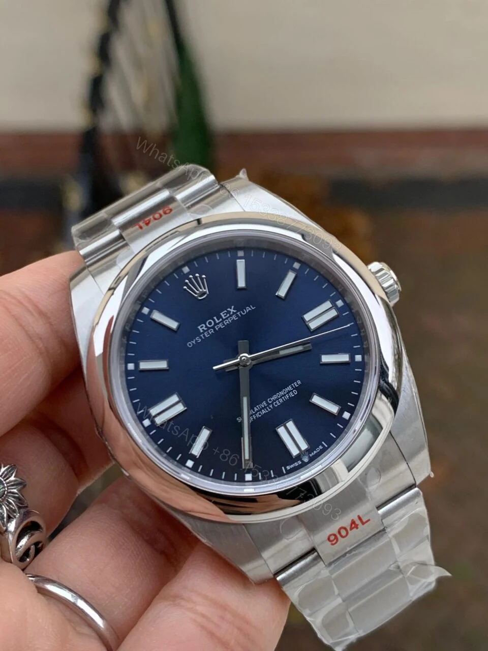 EW FACTORY 1:1 Rolex OYSTER PERPETUAL BRIGHT BLUE dial 41MM Asian A3230 — view 1