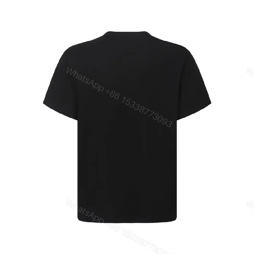 View 7 of Ice-Blue Fendi Logo Tee – Luxury Comfort, Black Cotton