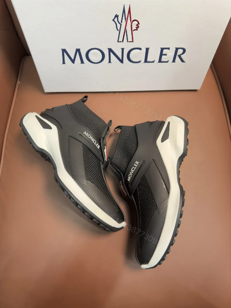 View 8 of Chunky Knit Tech Sneakers - Luxe High-Top Comfort