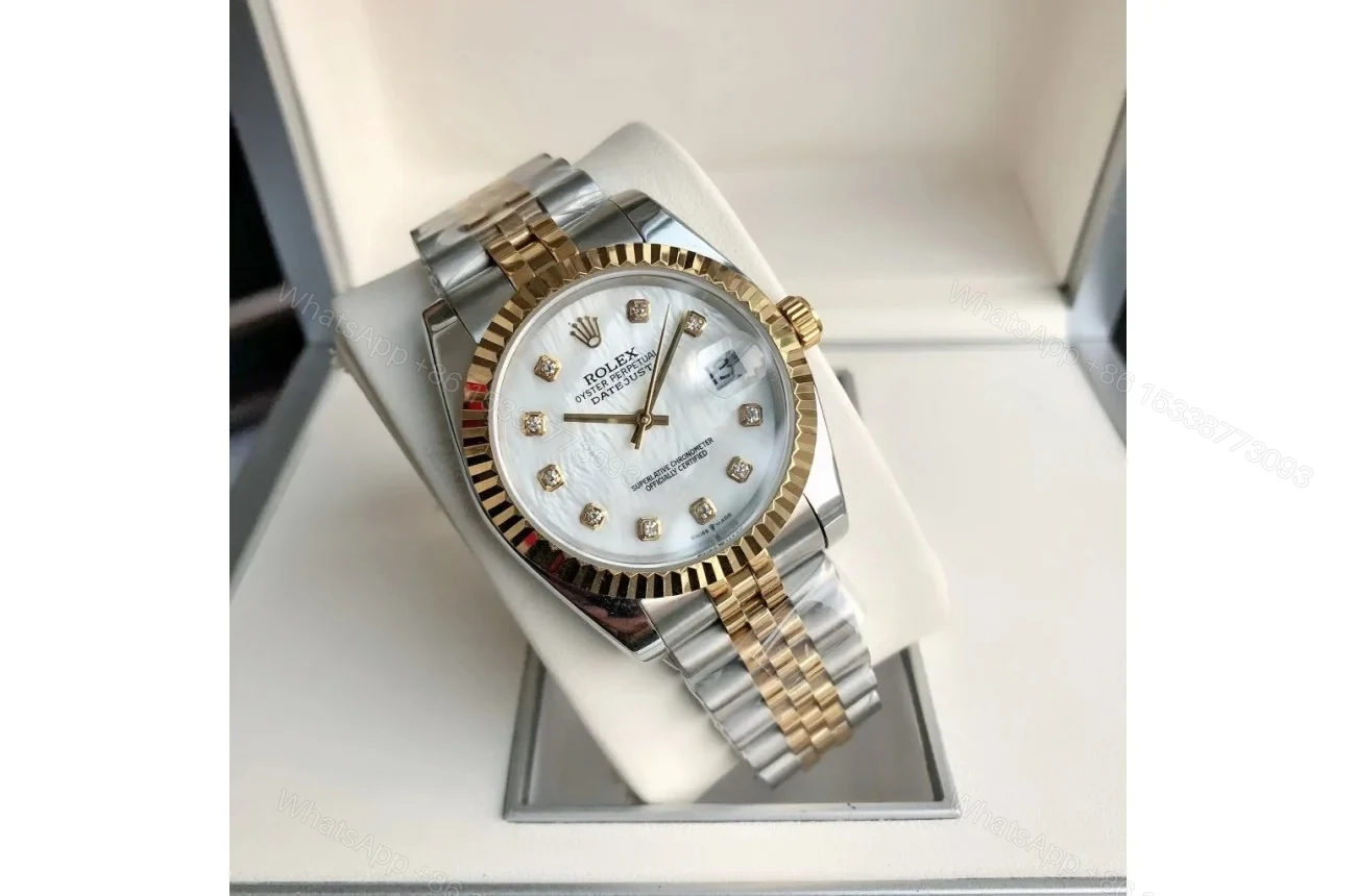 View 4 of Replica Rolex Datejust RG/SS Jub White/Dial 36/28 mm