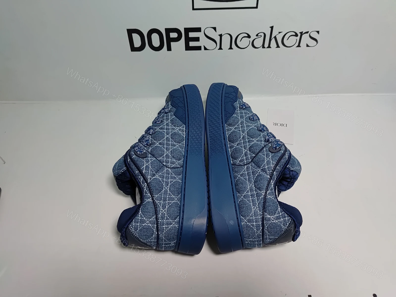 View 11 of Dior B9S Skater ERL Kumo Cannage Satin 'Blue Blue'