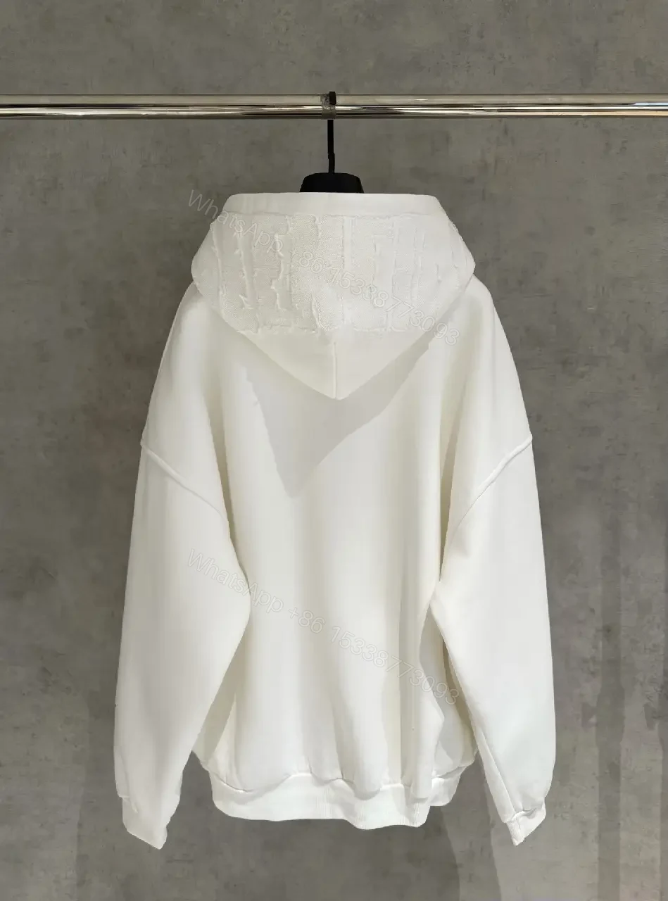 View 8 of Off-White Minimalist Zip Hoodie: Subtle Texture, Premium Comfort