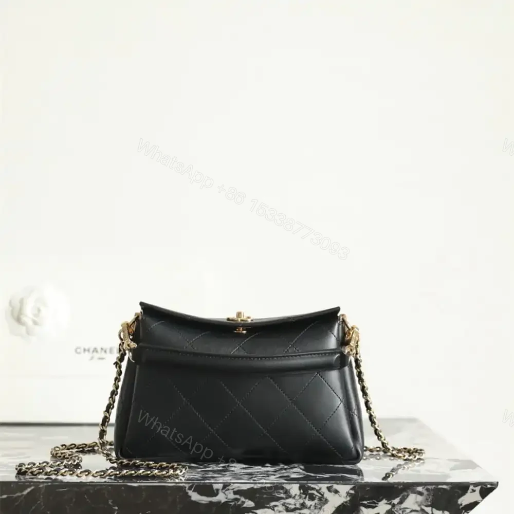 高仿Chanel*26S系列AS6255小牛皮飯盒包黑色免檢版 — view 1