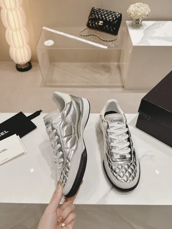 View 9 of Shimmering Silver-Chic High-Tops: Luxe All-Season Sneakers