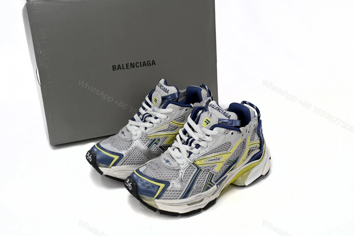 Balenciaga Runner Bai Huang Lan 677402 W3RB5 9174 — view 2