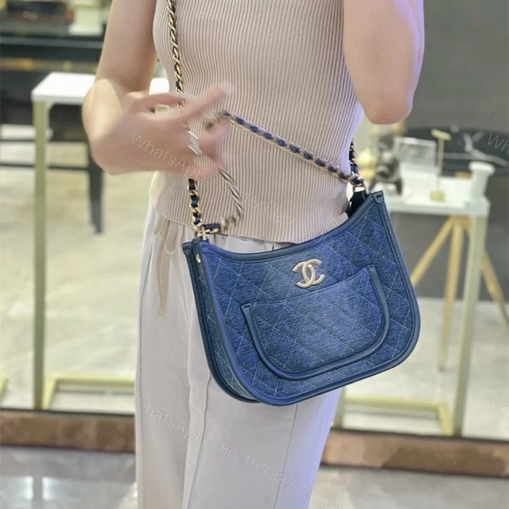 View 24 of 高仿Chanel*24S系列AS4532水洗丹寧Hobo包中號免檢版
