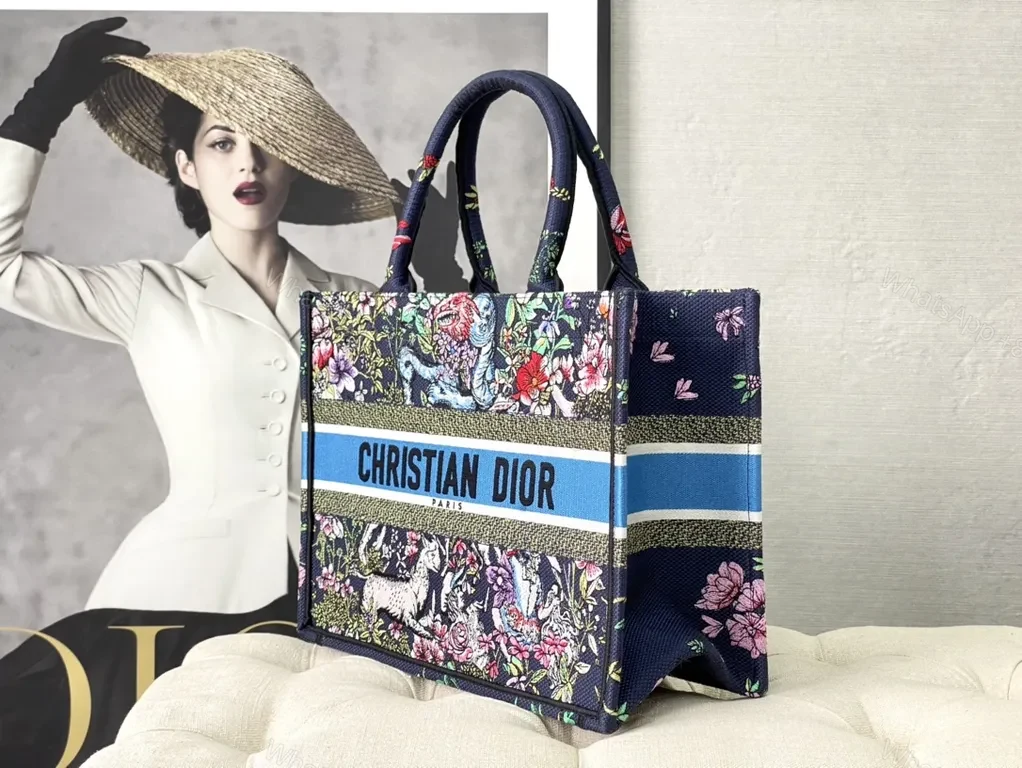View 7 of Vivid Floral Dior Tote: All-Day Sophisticated Carry