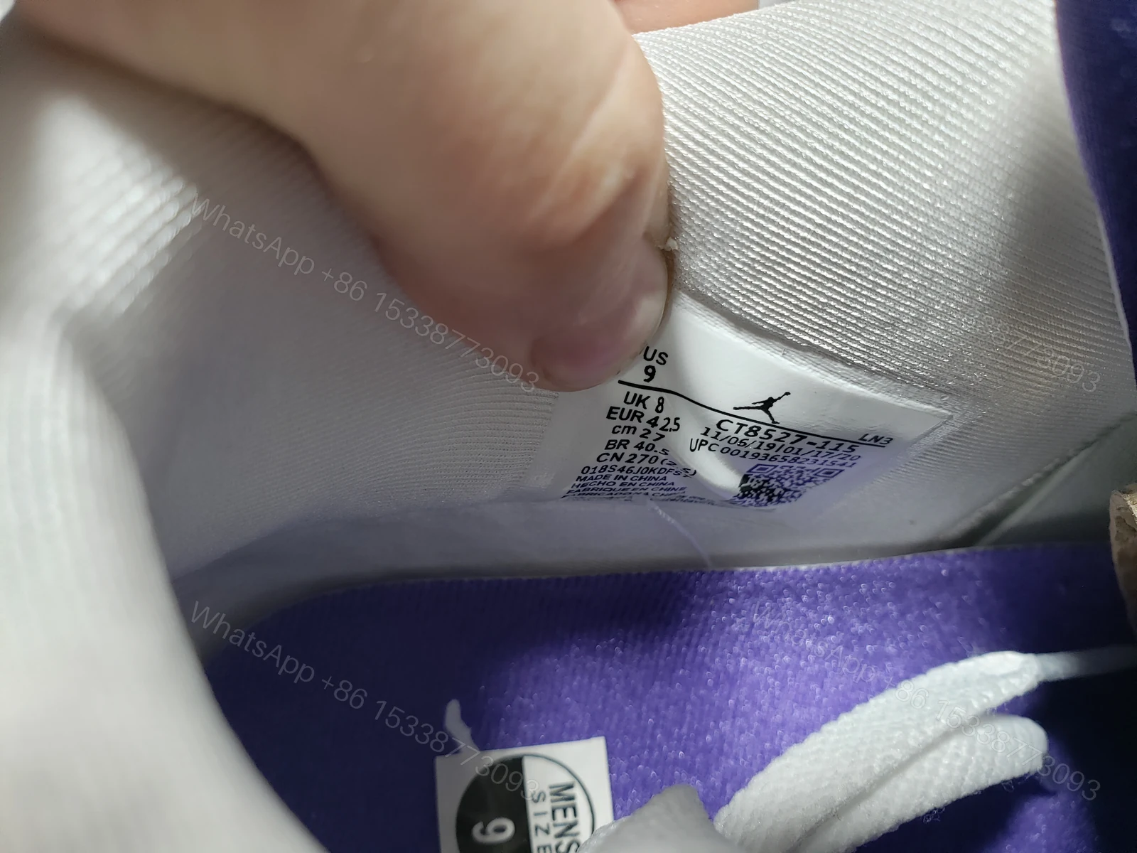 View 5 of Air Jordan 4 Retro Purple Metallic CT8527-115 (Top Quality)