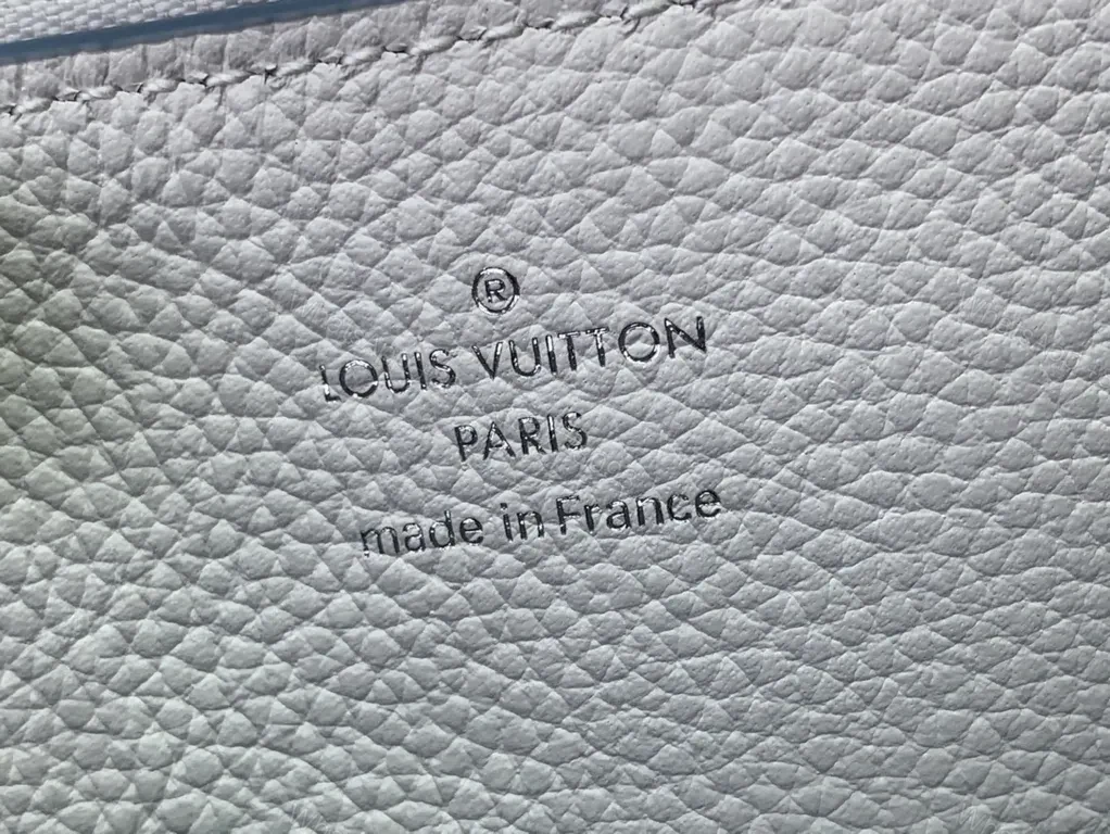View 8 of Pebbled Leather Tote: LV Emblem, Structured, Spacious Carrier