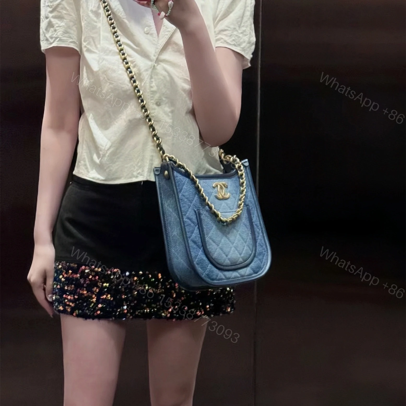 View 21 of 高仿Chanel*24S系列AS4532水洗丹寧Hobo包大號免檢版