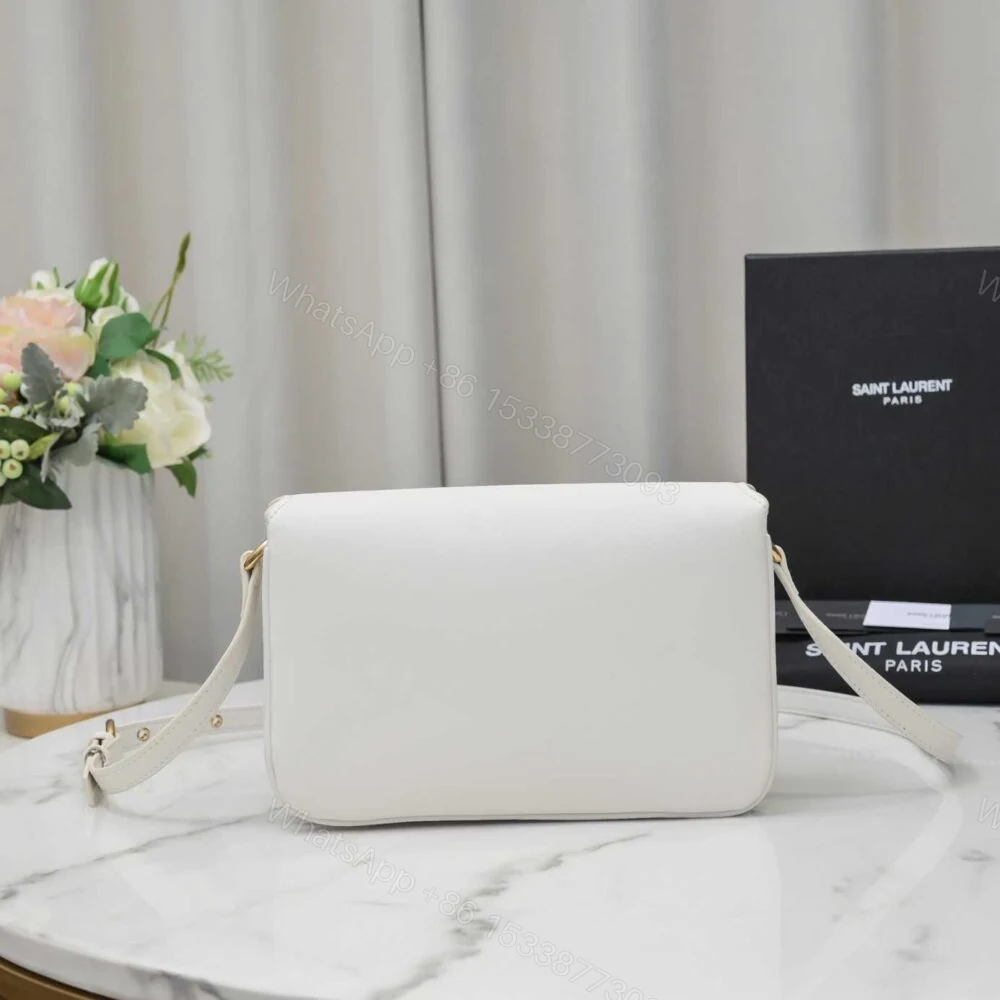 View 3 of Saint Laurent Le Maillon Satchel Smooth Blanc Vintage 24Cm 6497952R20W9207