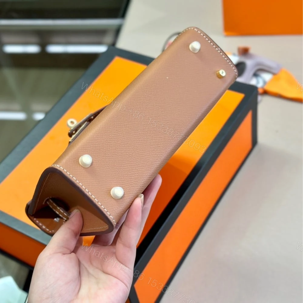 View 4 of Hermes Kelly Mini Epsom Handbag Brown 19Cm