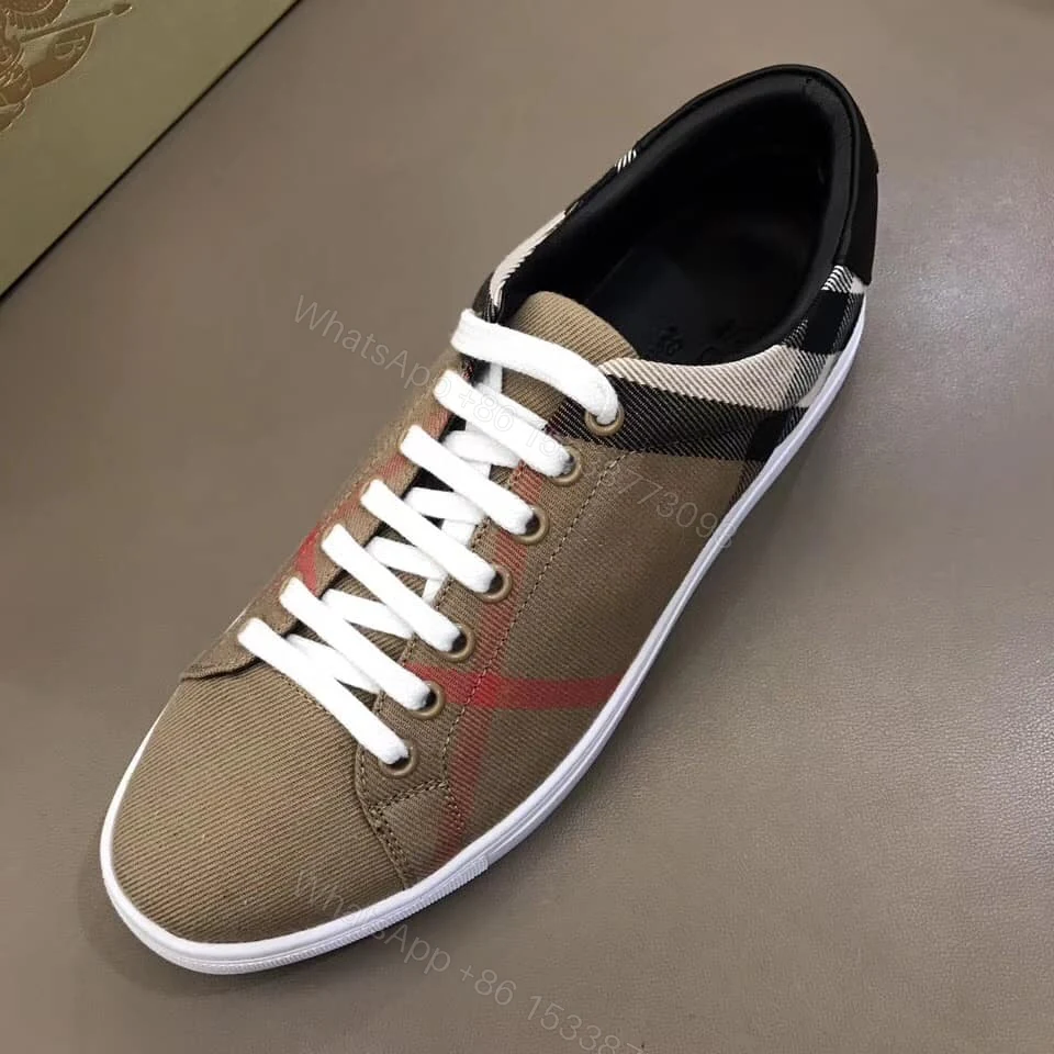 View 4 of BURBERRY ALBERT HOUSE CHECK & LEATHER LOW-TOP SNEAKER – BBR3